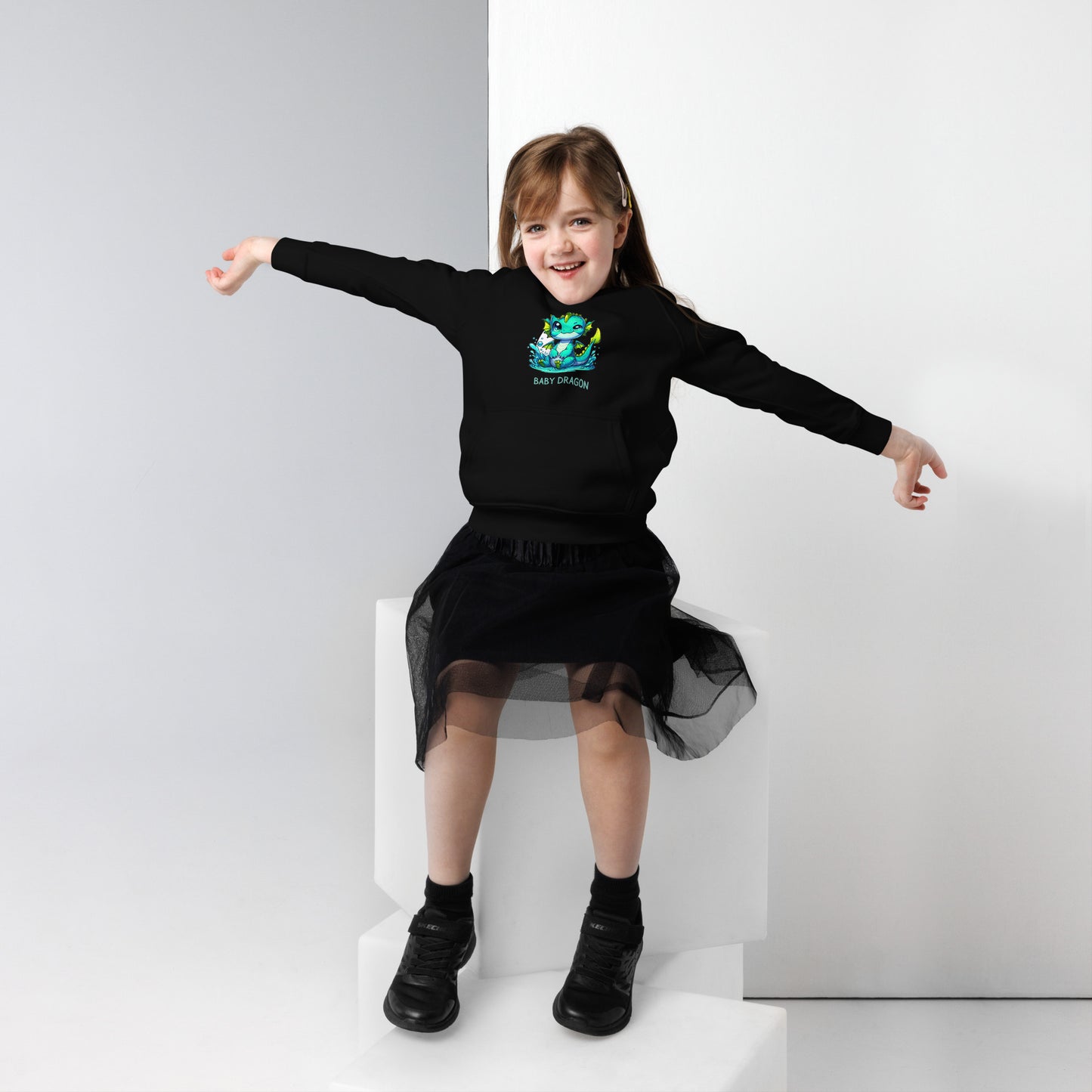 Kids eco hoodie Baby Dragon