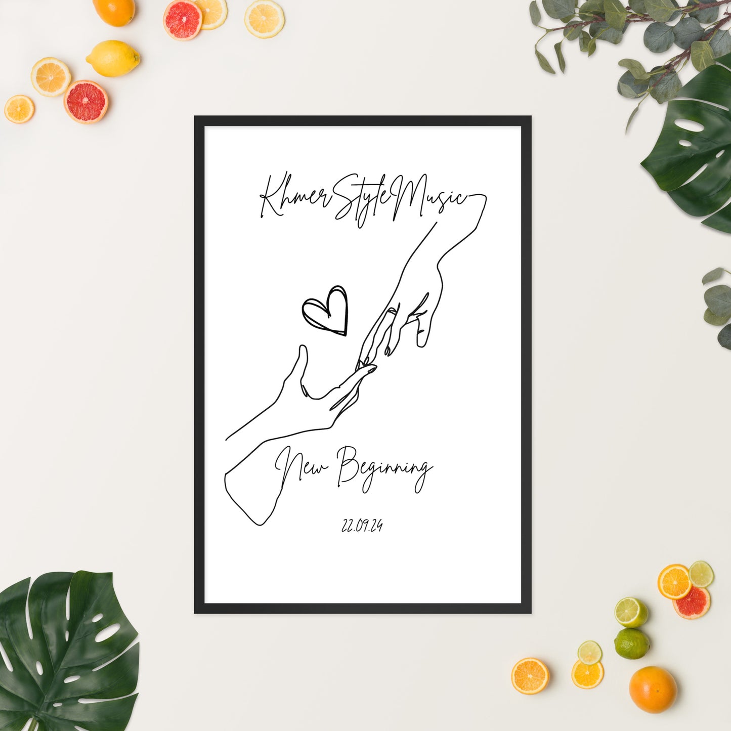 Framed photo paper poster