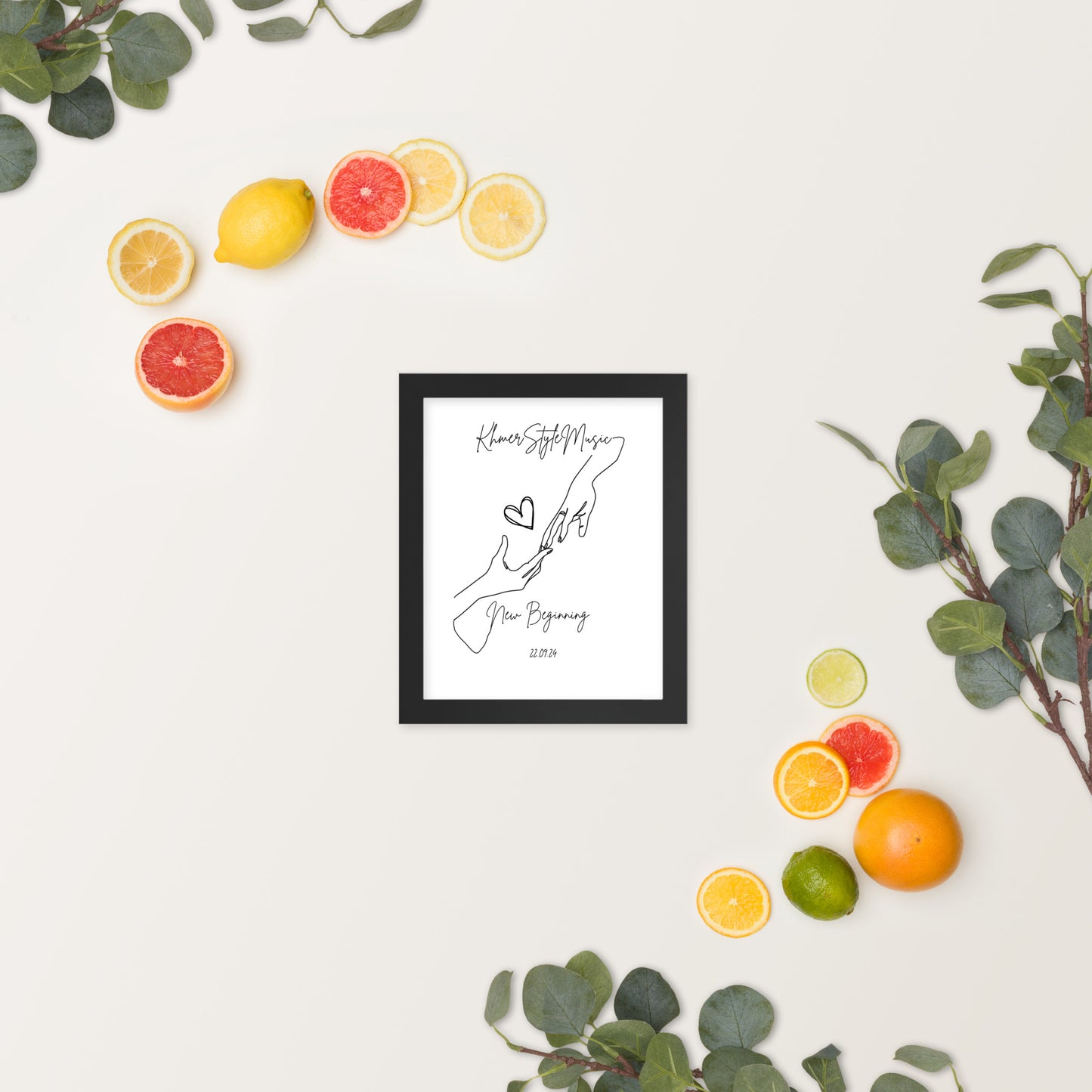 Framed photo paper poster