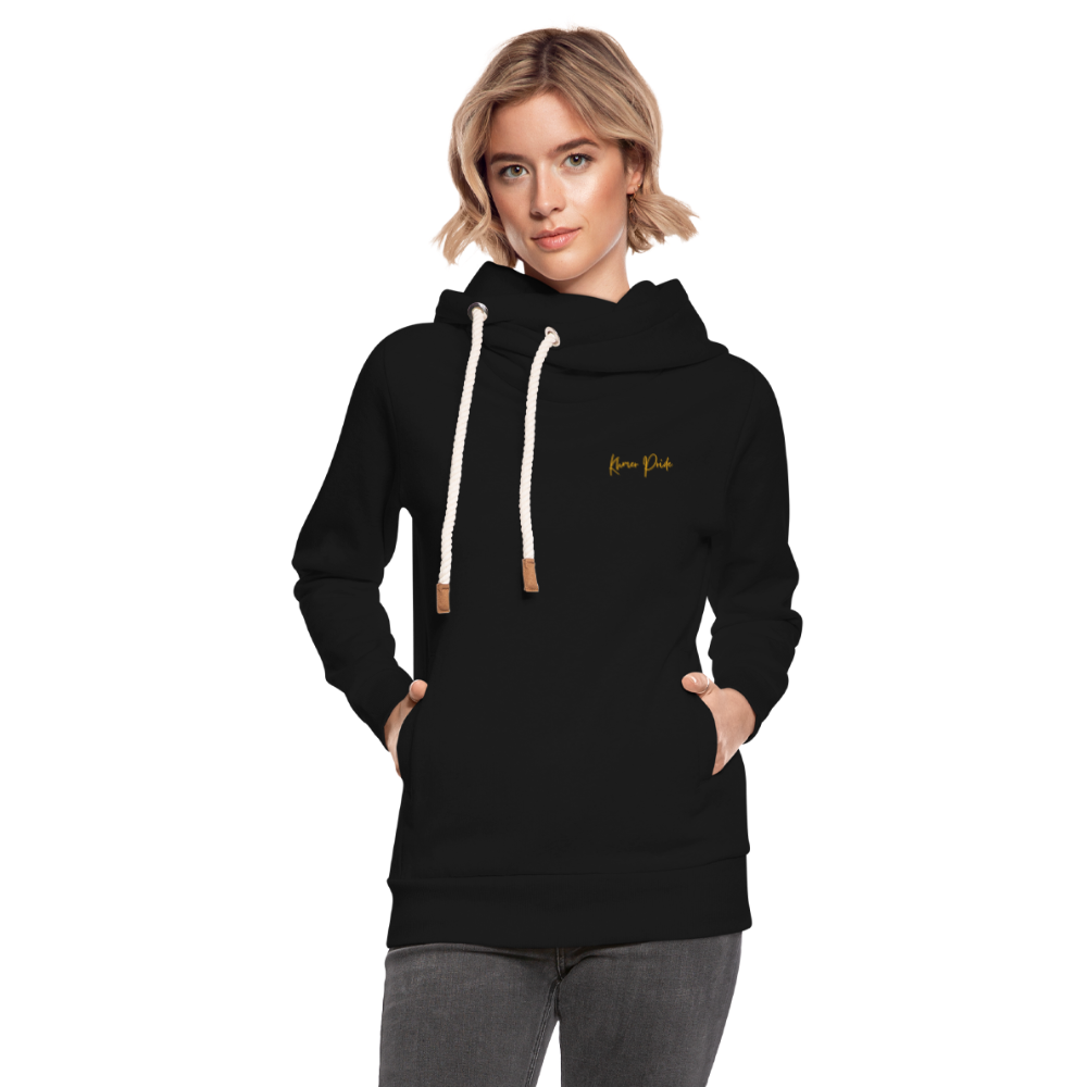 Sweat à capuche cache-cou unisexe - noir