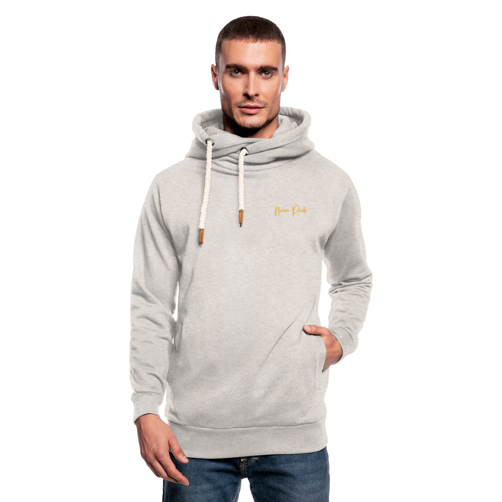 Sweat à capuche cache-cou unisexe - beige chiné