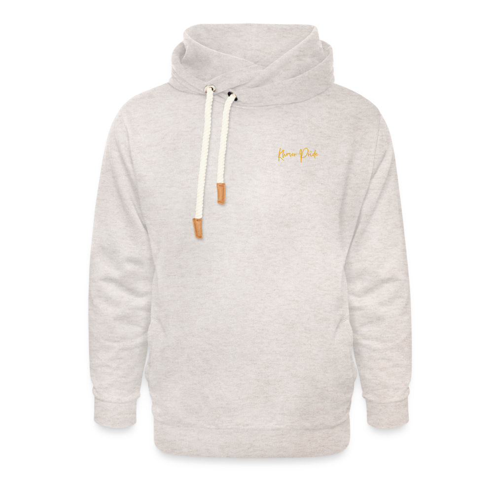 Sweat à capuche cache-cou unisexe - beige chiné