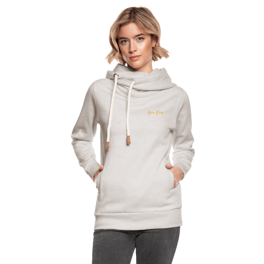 Sweat à capuche cache-cou unisexe - beige chiné