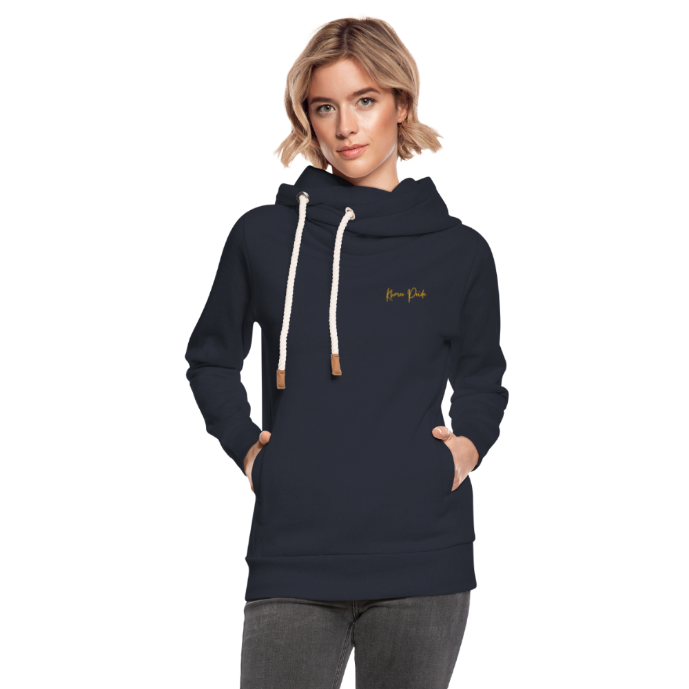 Sweat à capuche cache-cou unisexe - marine
