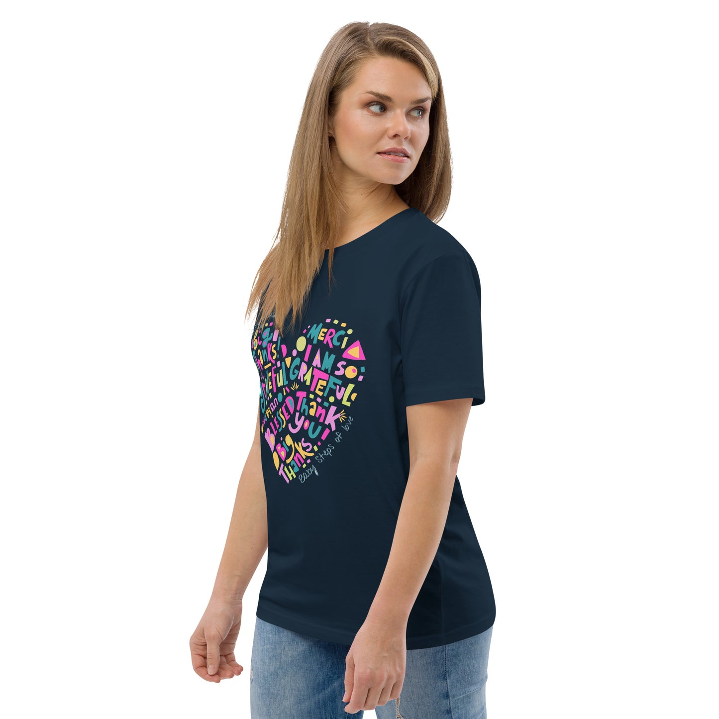 Unisex organic cotton t-shirt Baby Steps of love