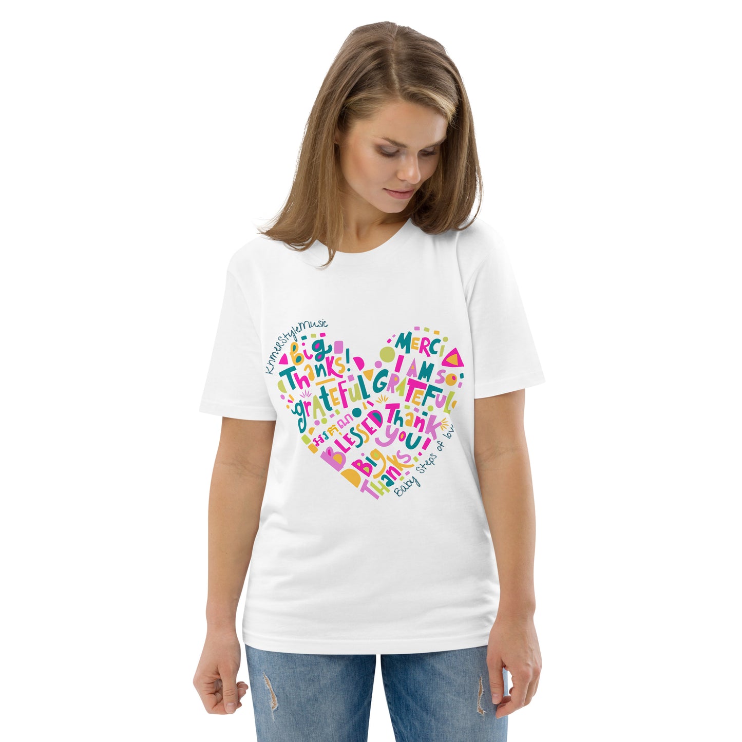 Unisex organic cotton t-shirt Baby Steps of love
