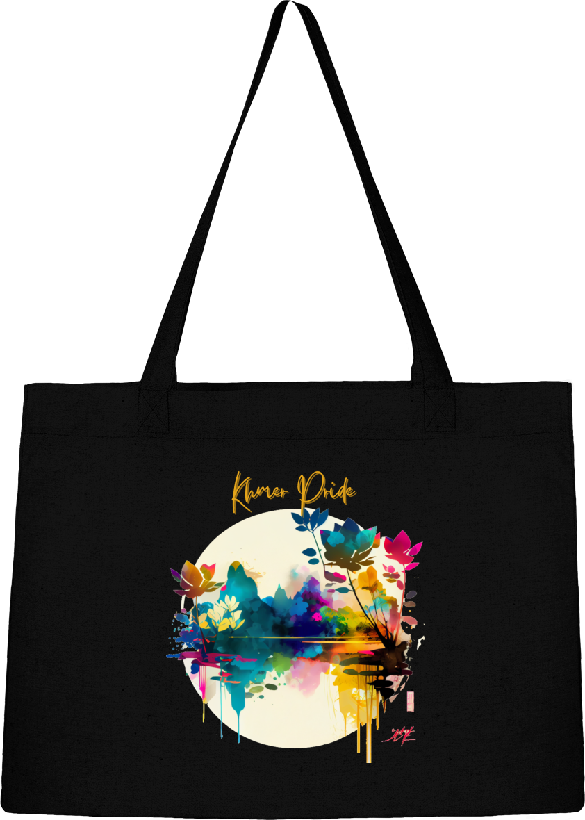 Sac Cabas Shopping motif floral - Khmer style
