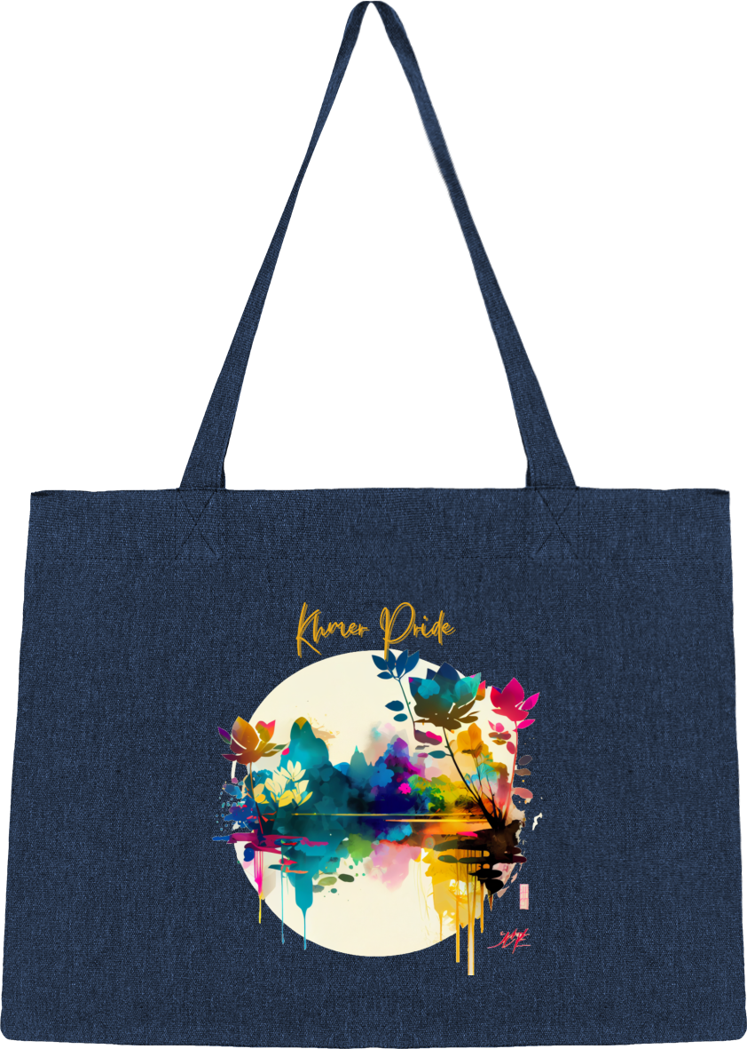 Sac Cabas Shopping motif floral - Khmer style