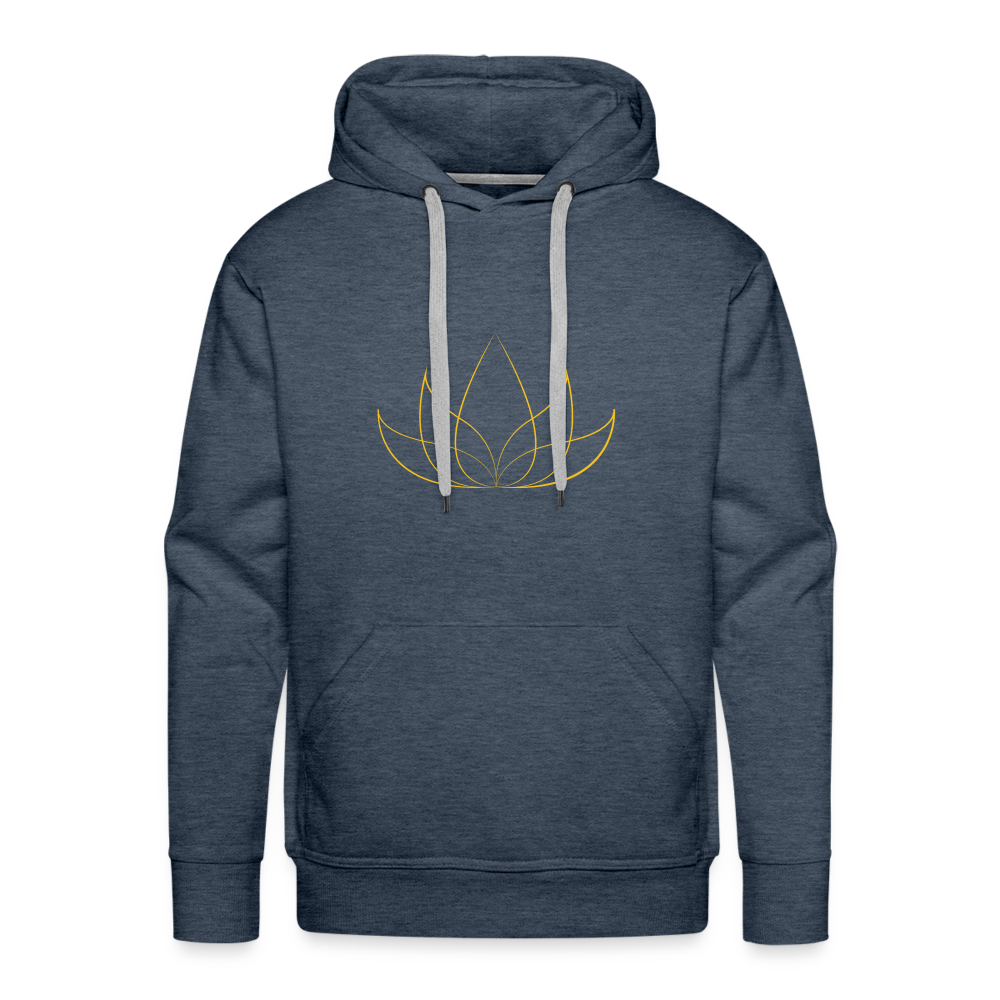 Sweat-shirt à capuche Premium pour hommes - heather denim