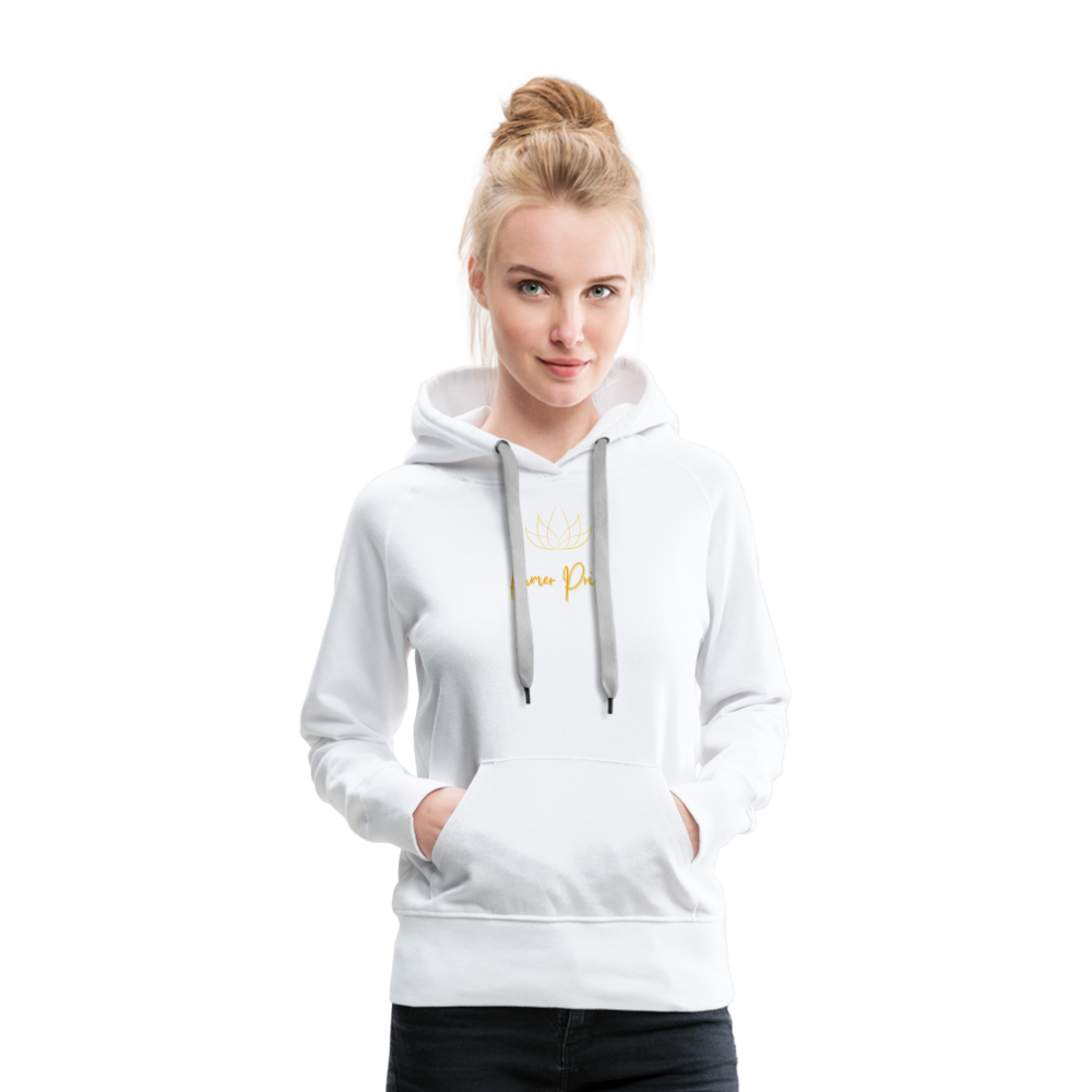 Sweat-shirt à capuche Premium pour femmes - white