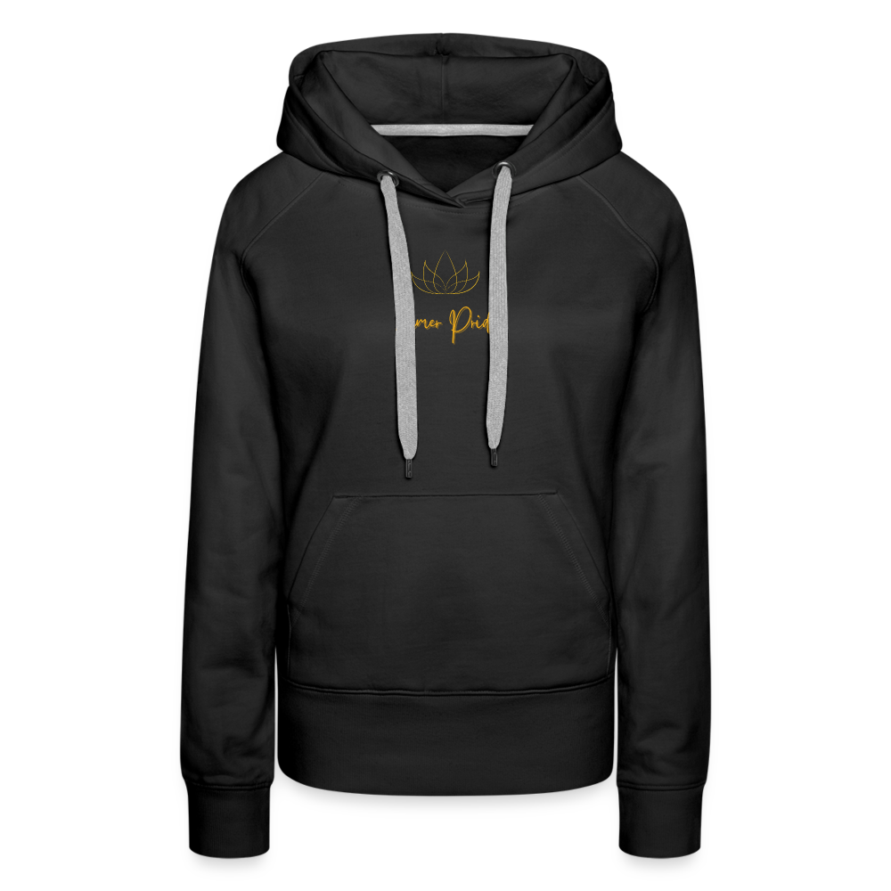 Sweat-shirt à capuche Premium pour femmes - black