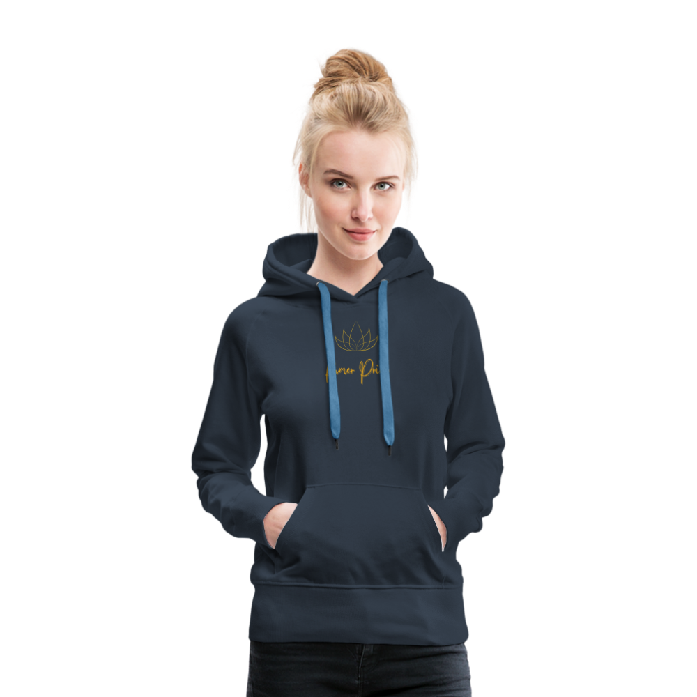 Sweat-shirt à capuche Premium pour femmes - navy