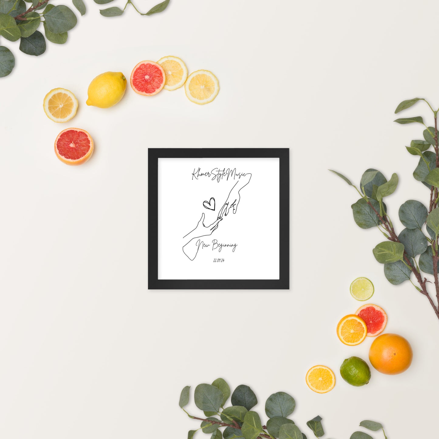 Framed photo paper poster