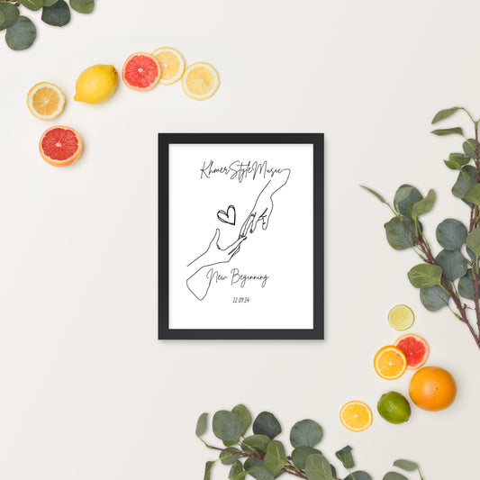 Framed photo paper poster