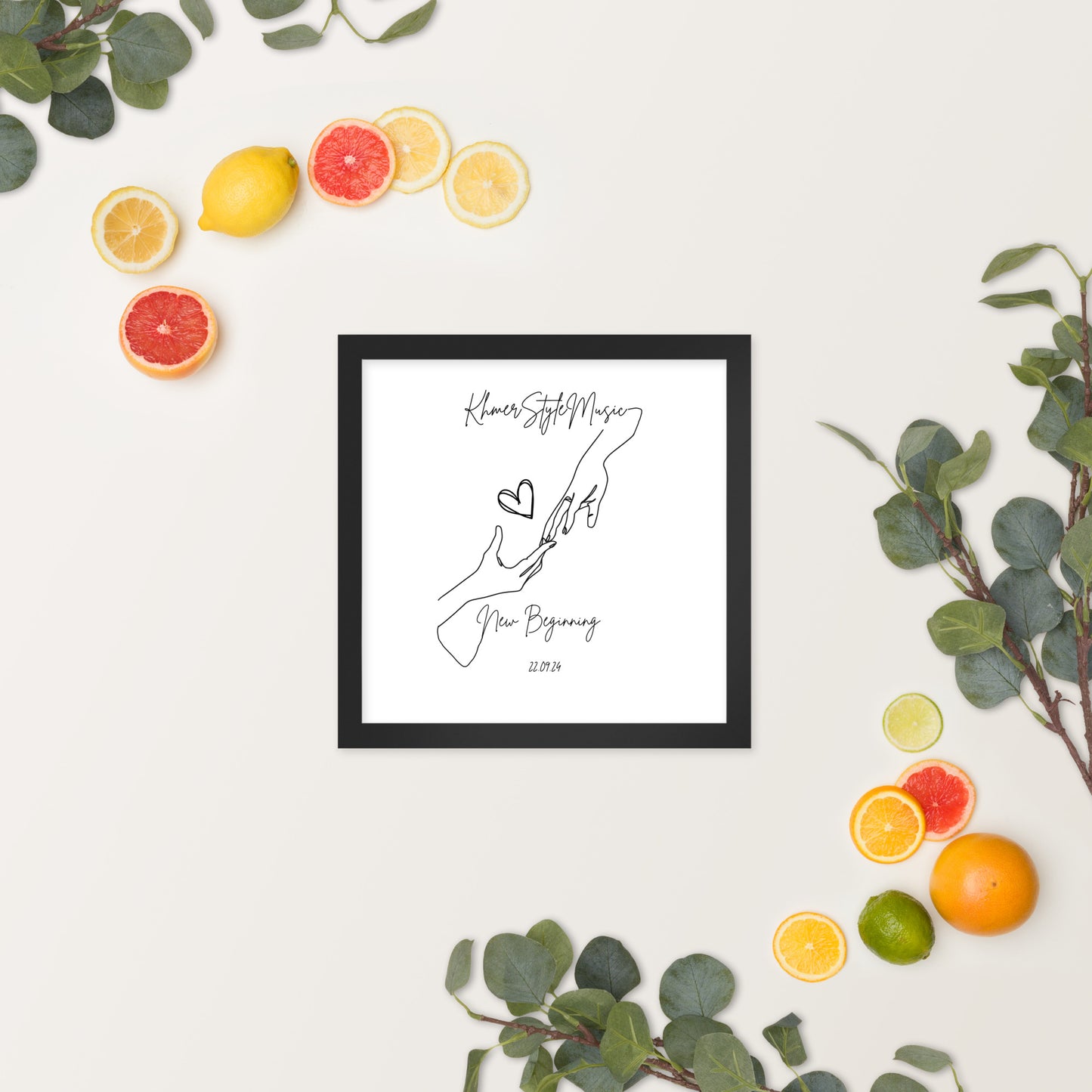 Framed photo paper poster