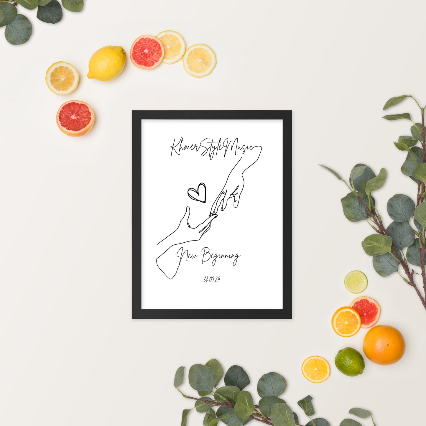 Framed photo paper poster