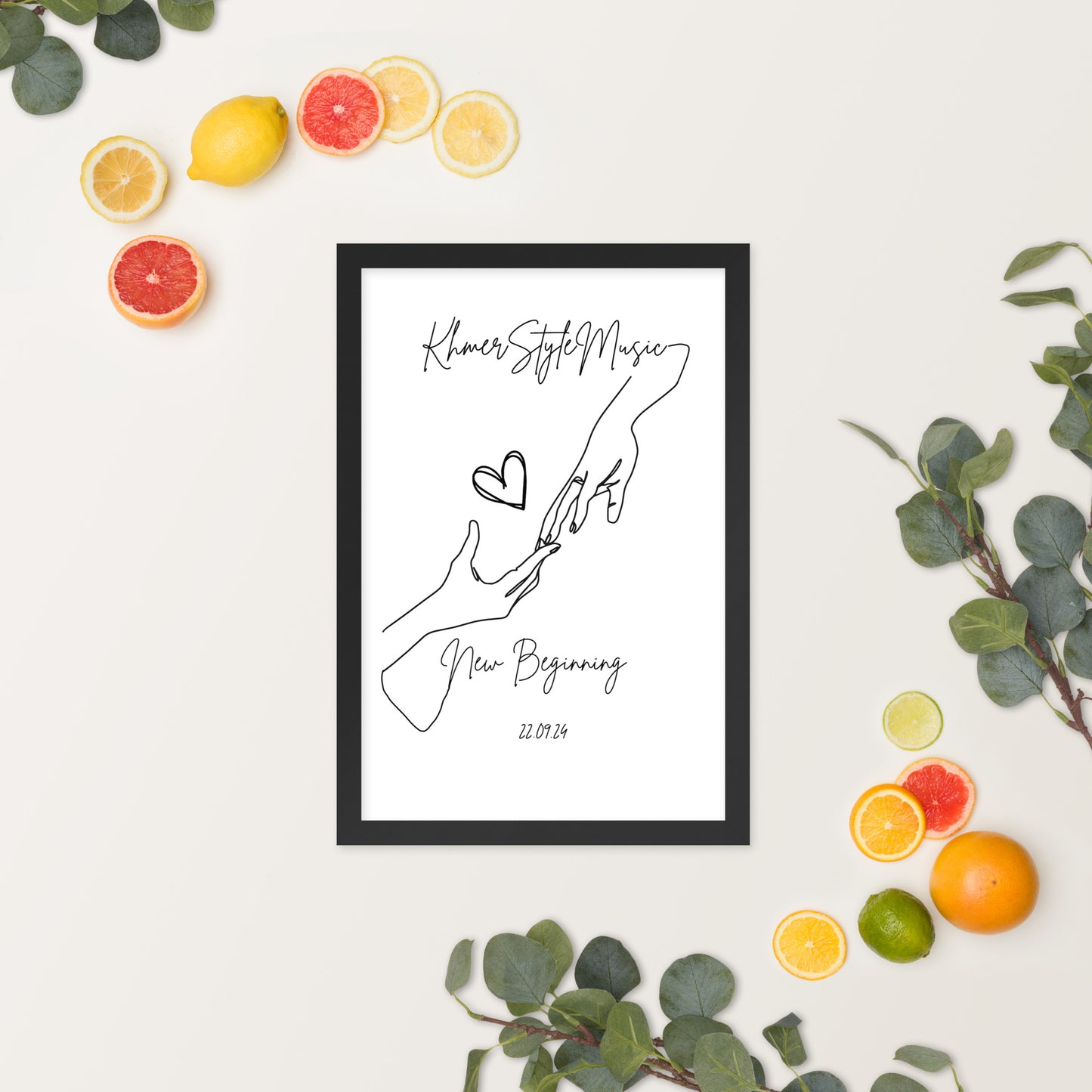 Framed photo paper poster