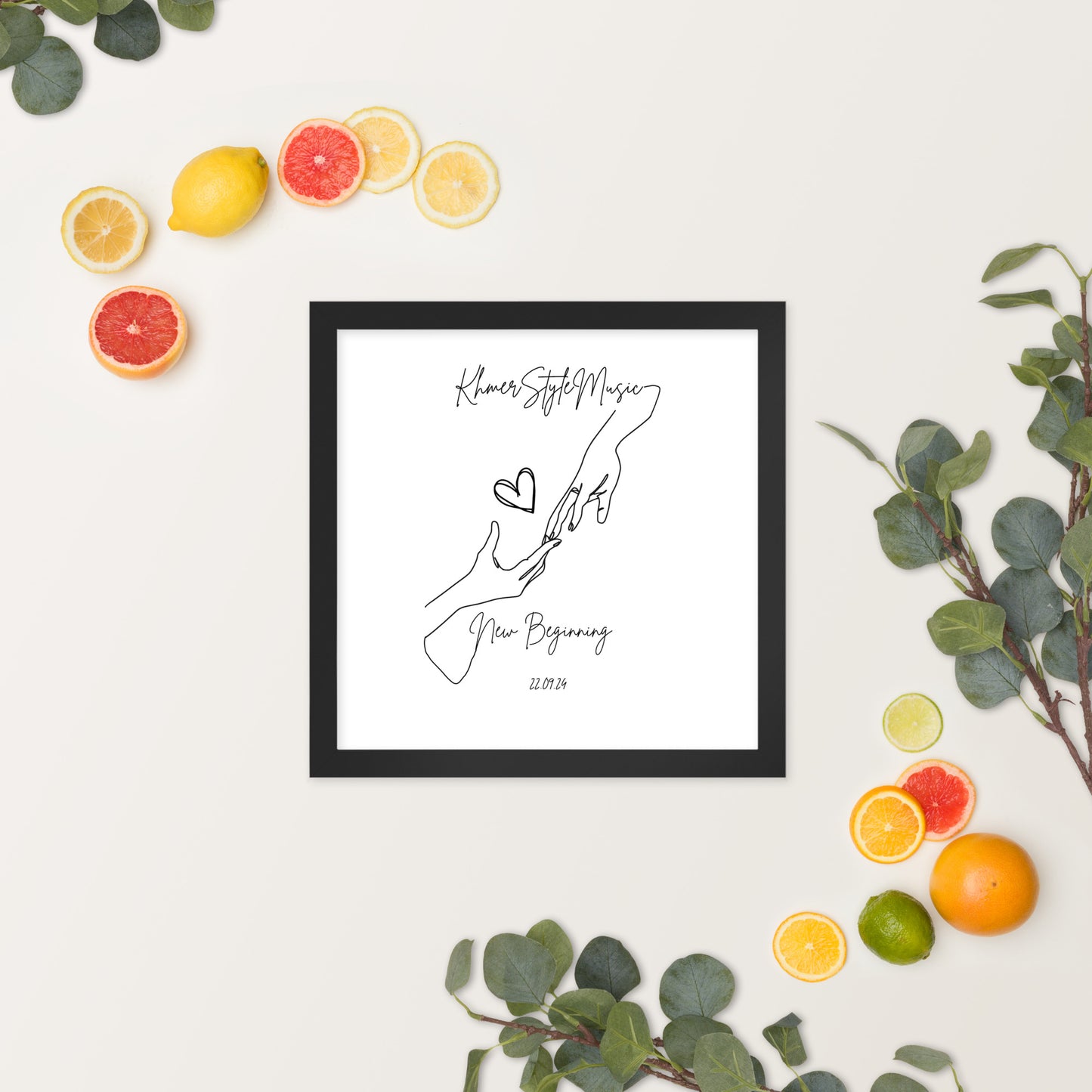 Framed photo paper poster