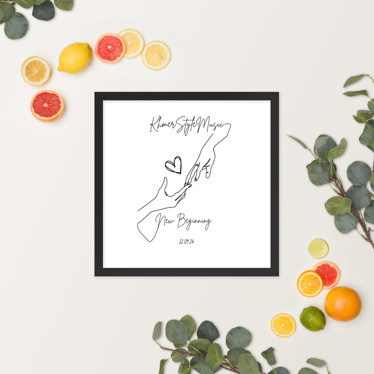 Framed photo paper poster