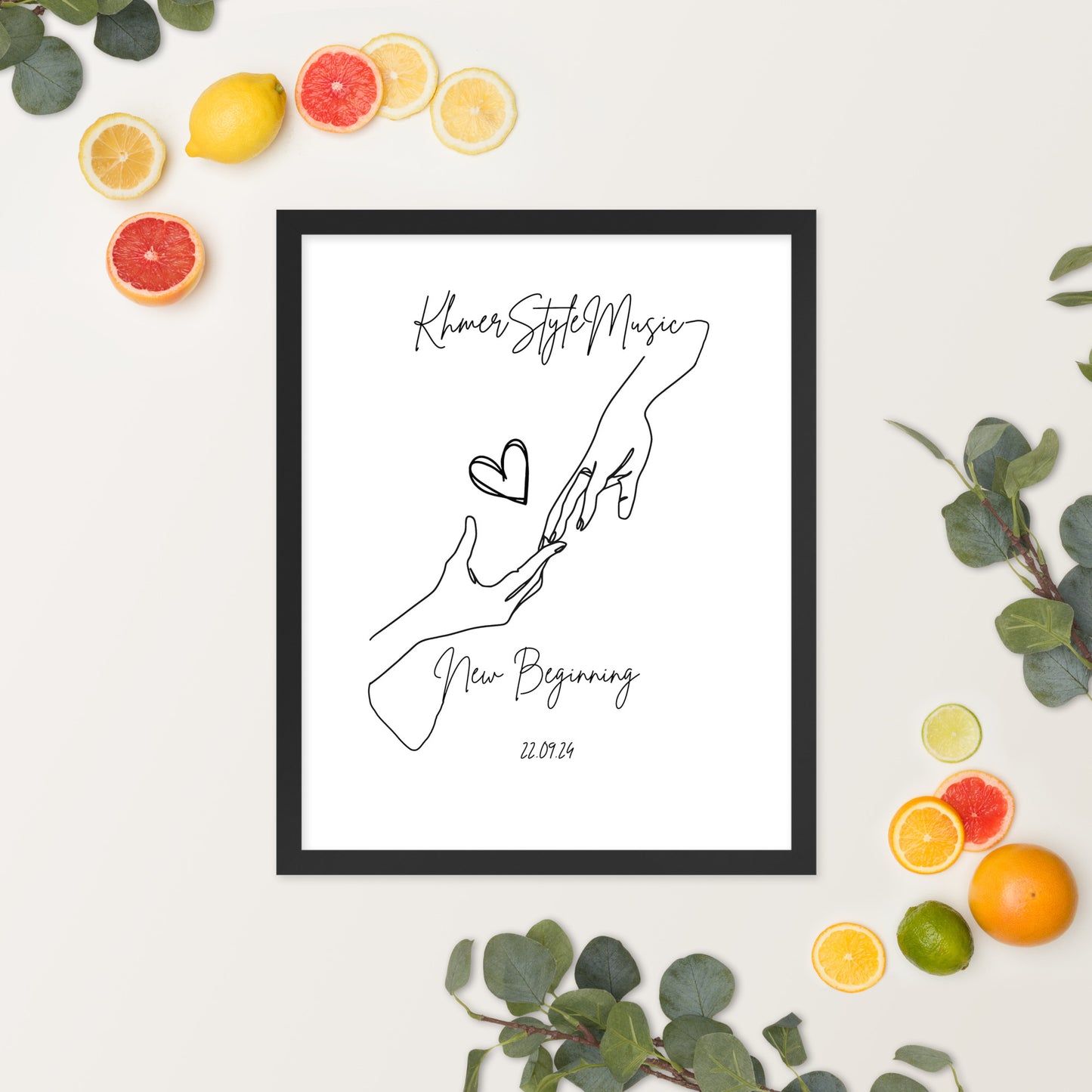 Framed photo paper poster