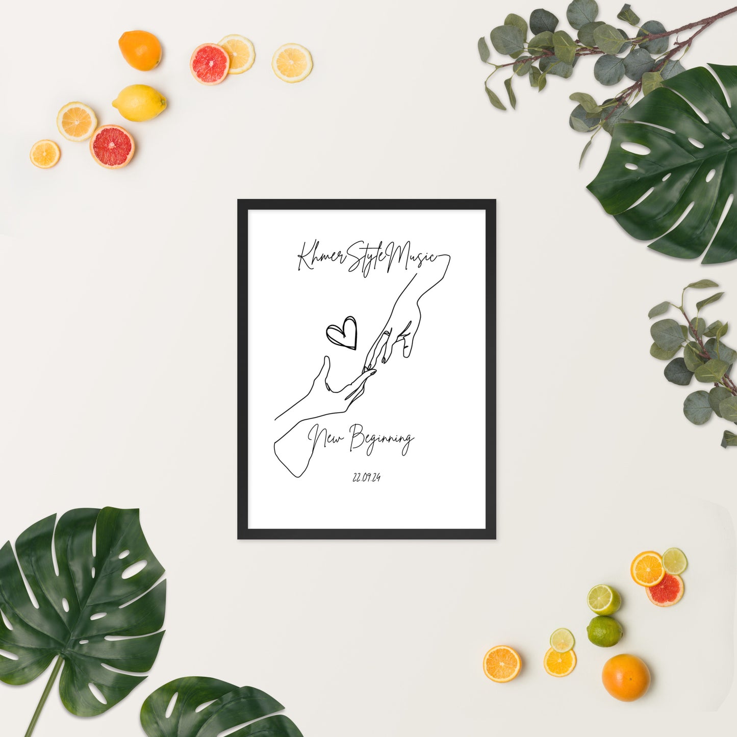 Framed photo paper poster