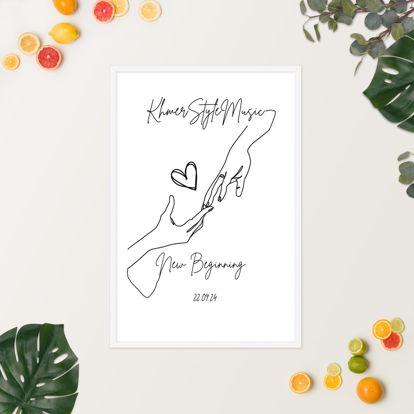 Framed photo paper poster