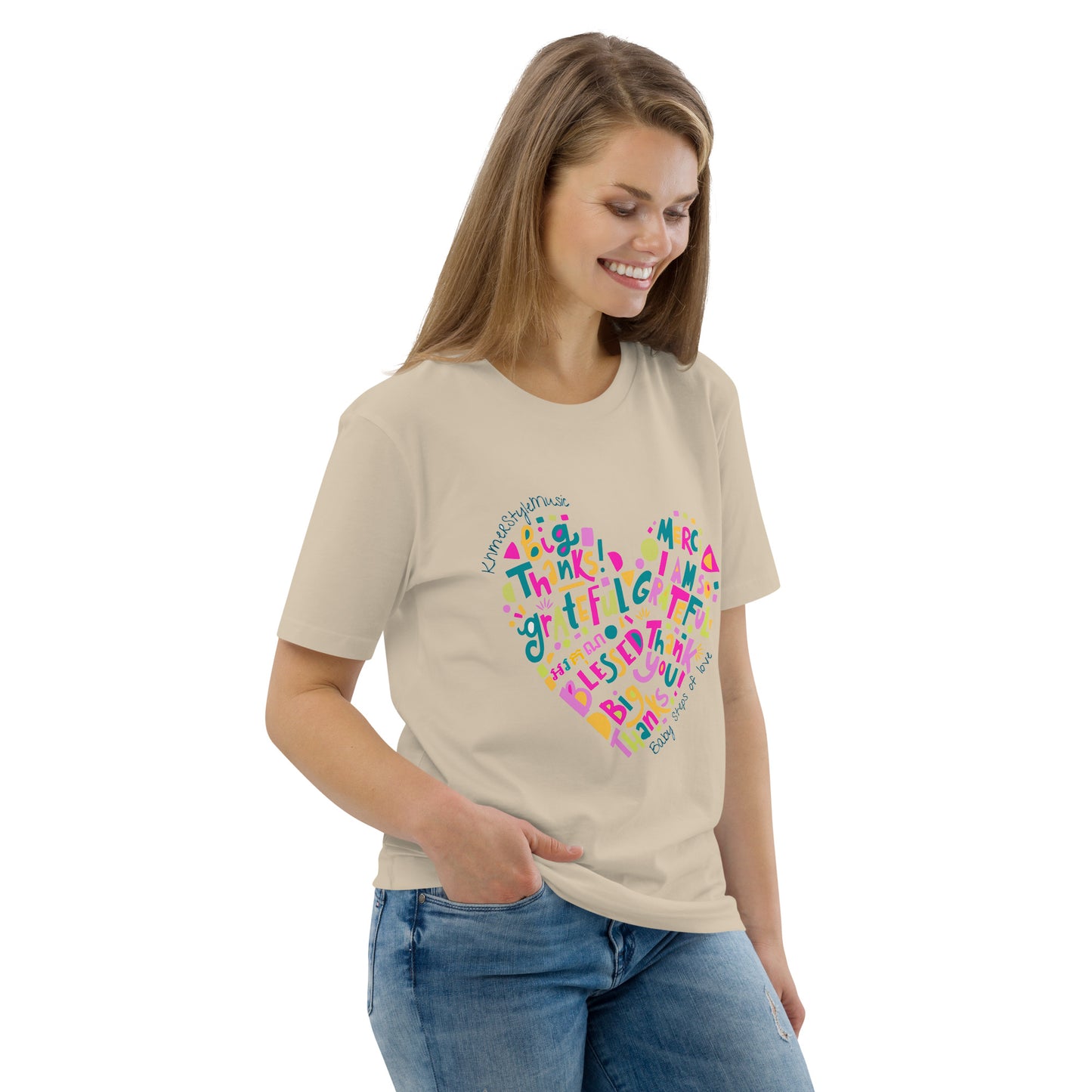 Unisex organic cotton t-shirt Baby Steps of love