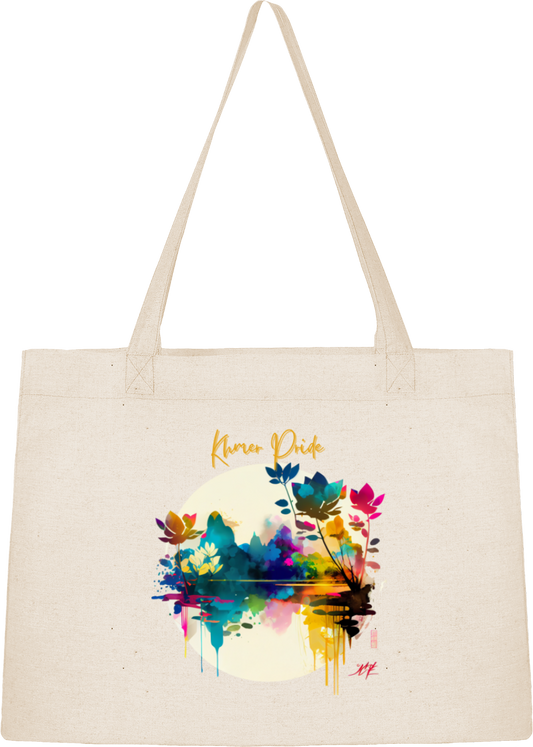Sac Cabas Shopping motif floral - Khmer style