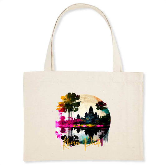 Shopping bag - Coton BIO - Angkor - Khmer style