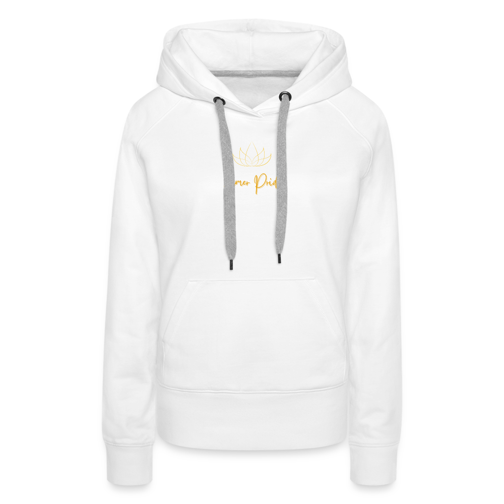 Sweat-shirt à capuche Premium pour femmes - white