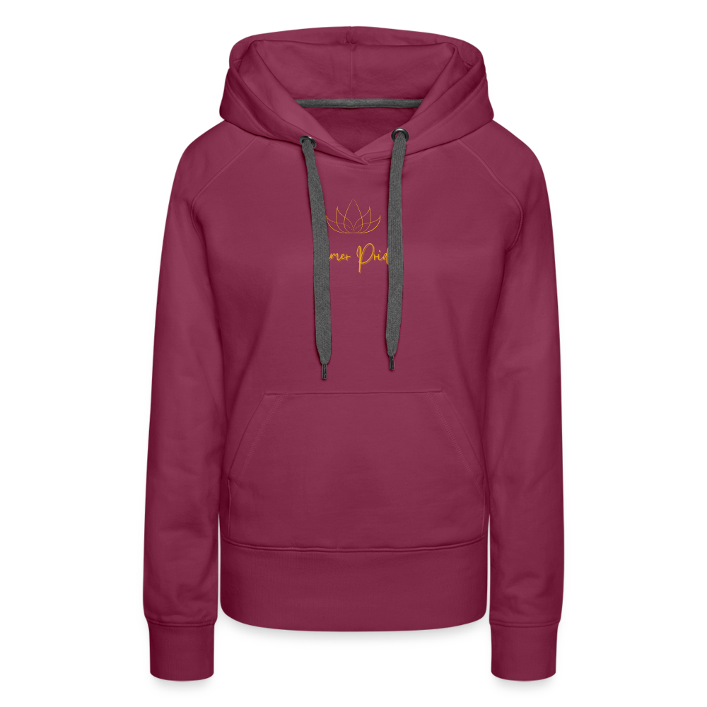 Sweat-shirt à capuche Premium pour femmes - bordeaux