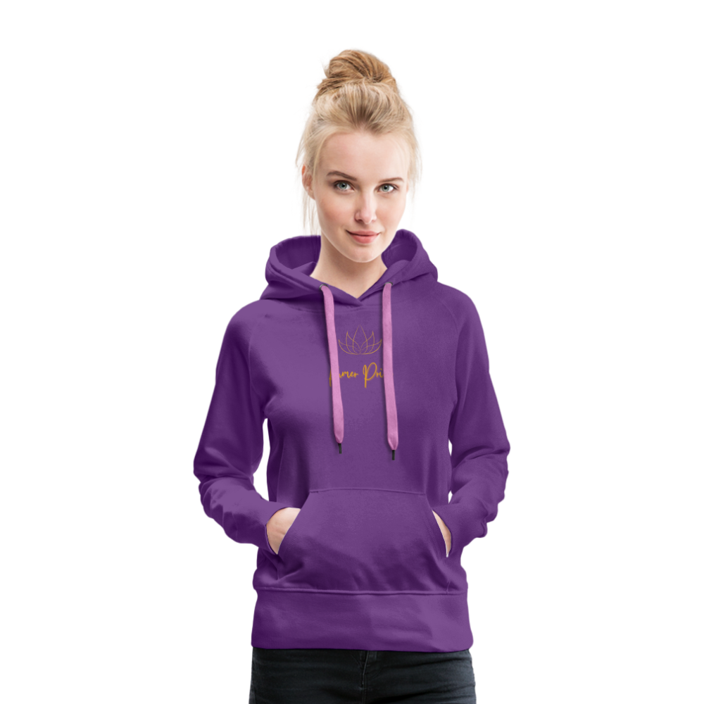 Sweat-shirt à capuche Premium pour femmes - purple