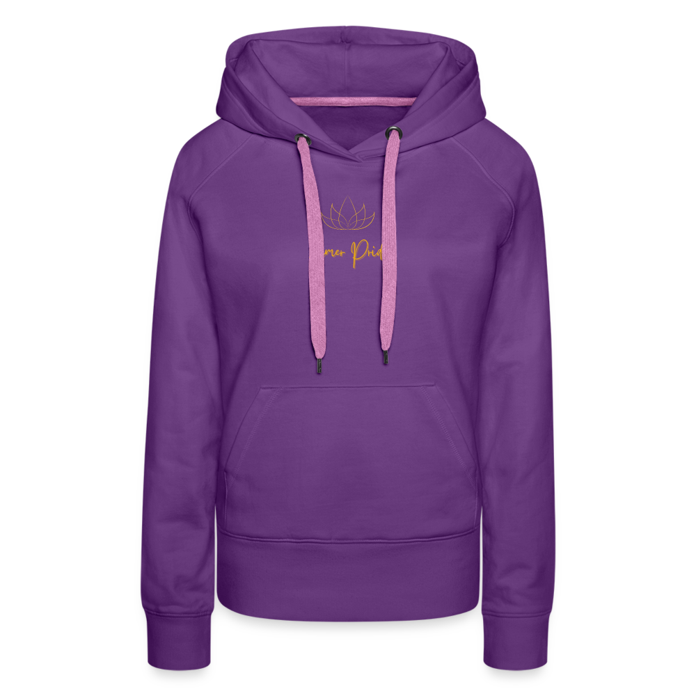 Sweat-shirt à capuche Premium pour femmes - purple