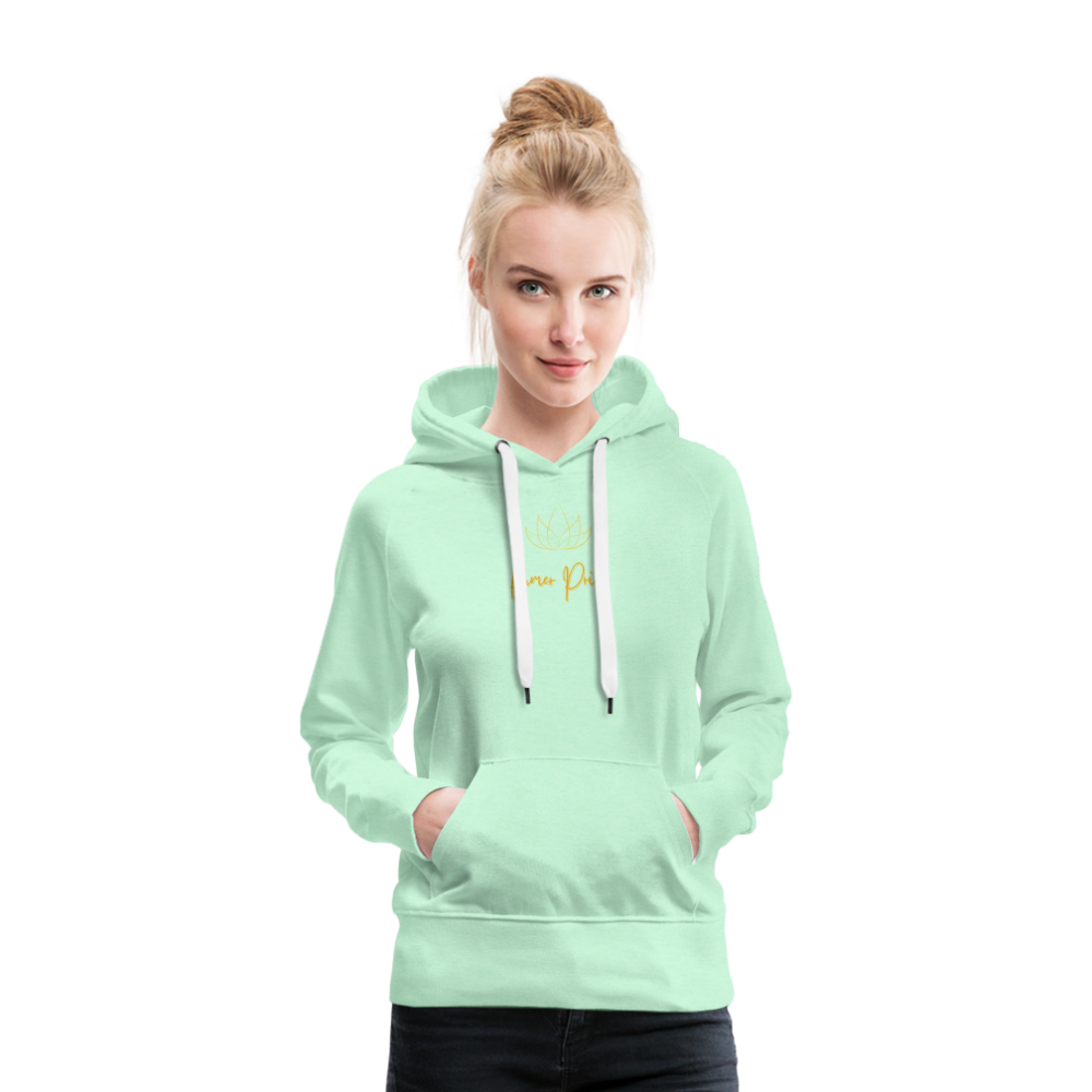 Sweat-shirt à capuche Premium pour femmes - light mint