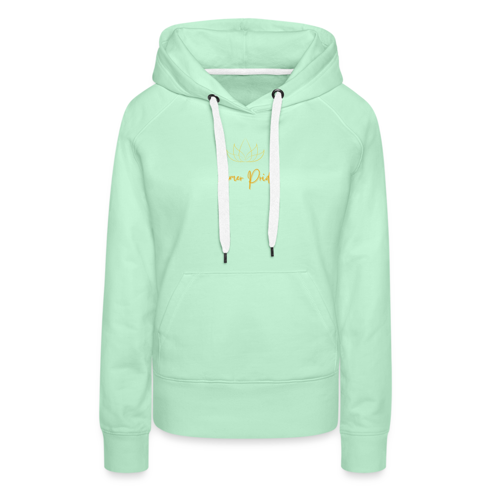 Sweat-shirt à capuche Premium pour femmes - light mint