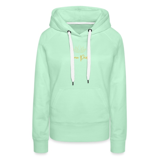 Sweat-shirt à capuche Premium pour femmes - light mint